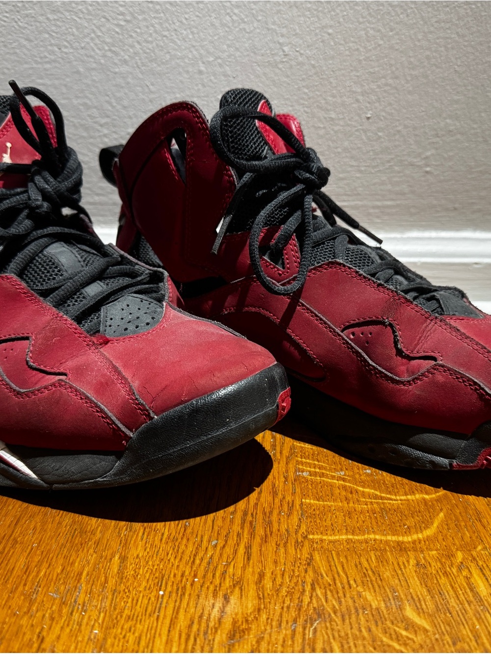 Men's Jordan True Flight Gym Red and Black Sneakers - Size 9.5
